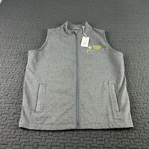 Tasc Vest Mens Medium Gray Full‎ Zip Golf Performance Moisture Wicking NEW